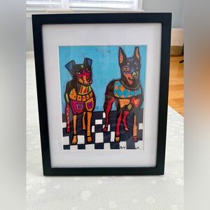 Excellent Condition! Miniature Pinscher Art - by Heather Galler!